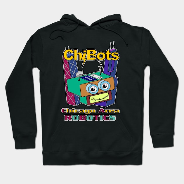 ChiBots - Funky (white border) Hoodie by ChiBots